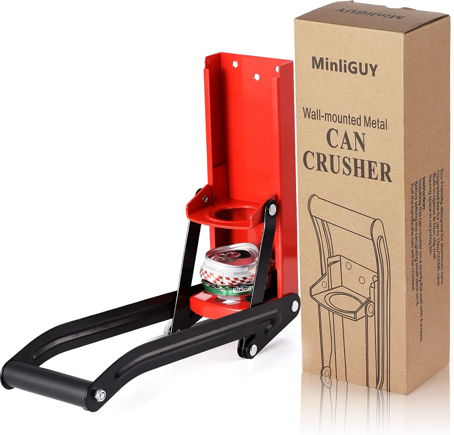 MinliGUY Soda/Beer Can Crusher, Aluminum Can Crushers For Recycling