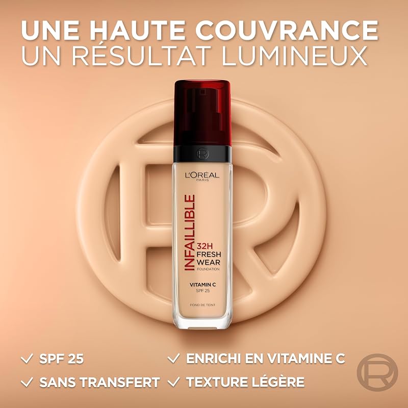 L'Oréal Paris Infaillible 32h Fresh Wear Fond de Teint Fluide 220N Sable