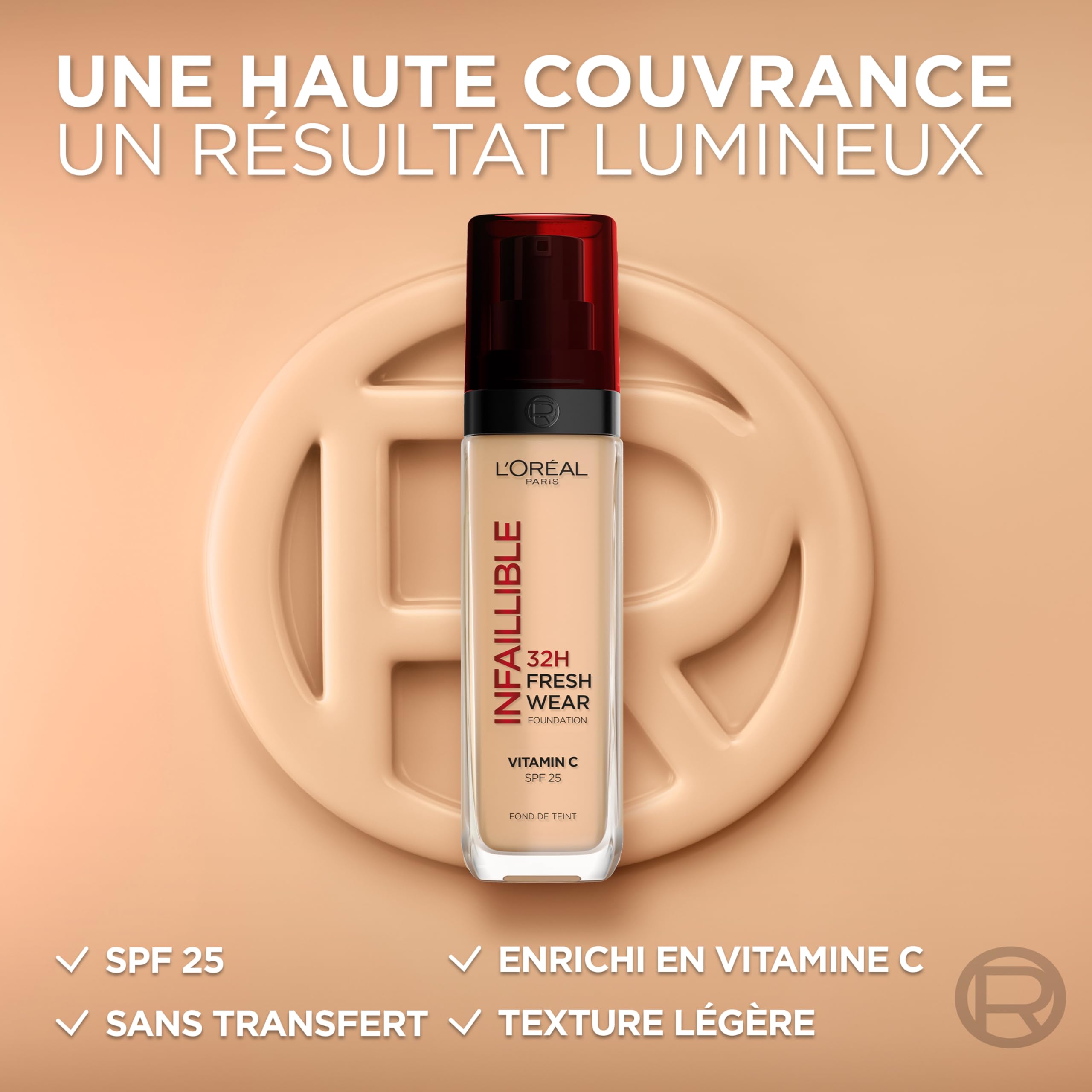 L'Oréal Paris Infaillible 32h Fresh Wear Fond de Teint Fluide 220N Sable