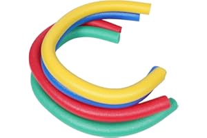 Totority Solid Pool Foam Noodles 4Pcs Colorful EPE Floating Training Bars for Kids & Adults - Non-Slip, Durable, Easy-Clean S