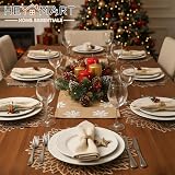 HEYOMART PVC Round Leaf Placemats Set of 4 Gold Heat Resistant view 2