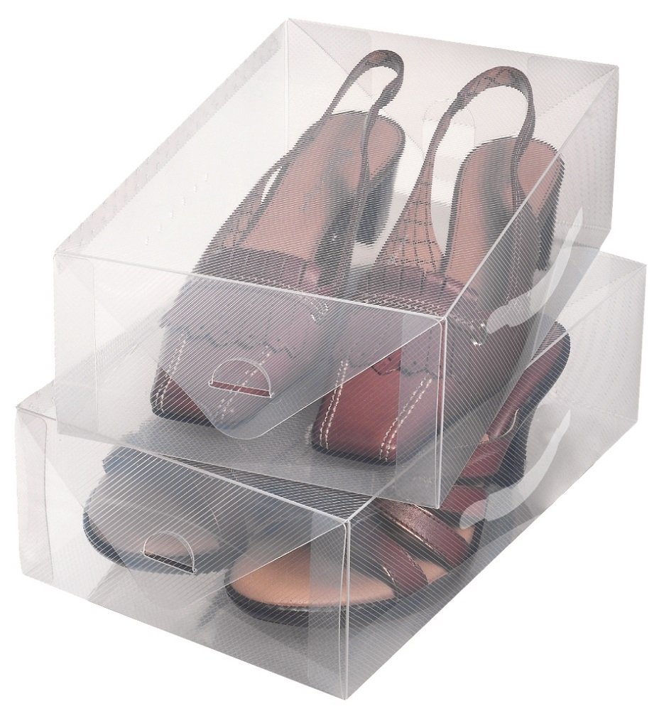 Ordinett Set of 2 Shoe Holder L Top Class, White, Medium