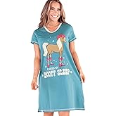 Lazy One Women's Nightgown, Funny V-Neck Sleep Shirt for Women, Novelty Pajama Tees