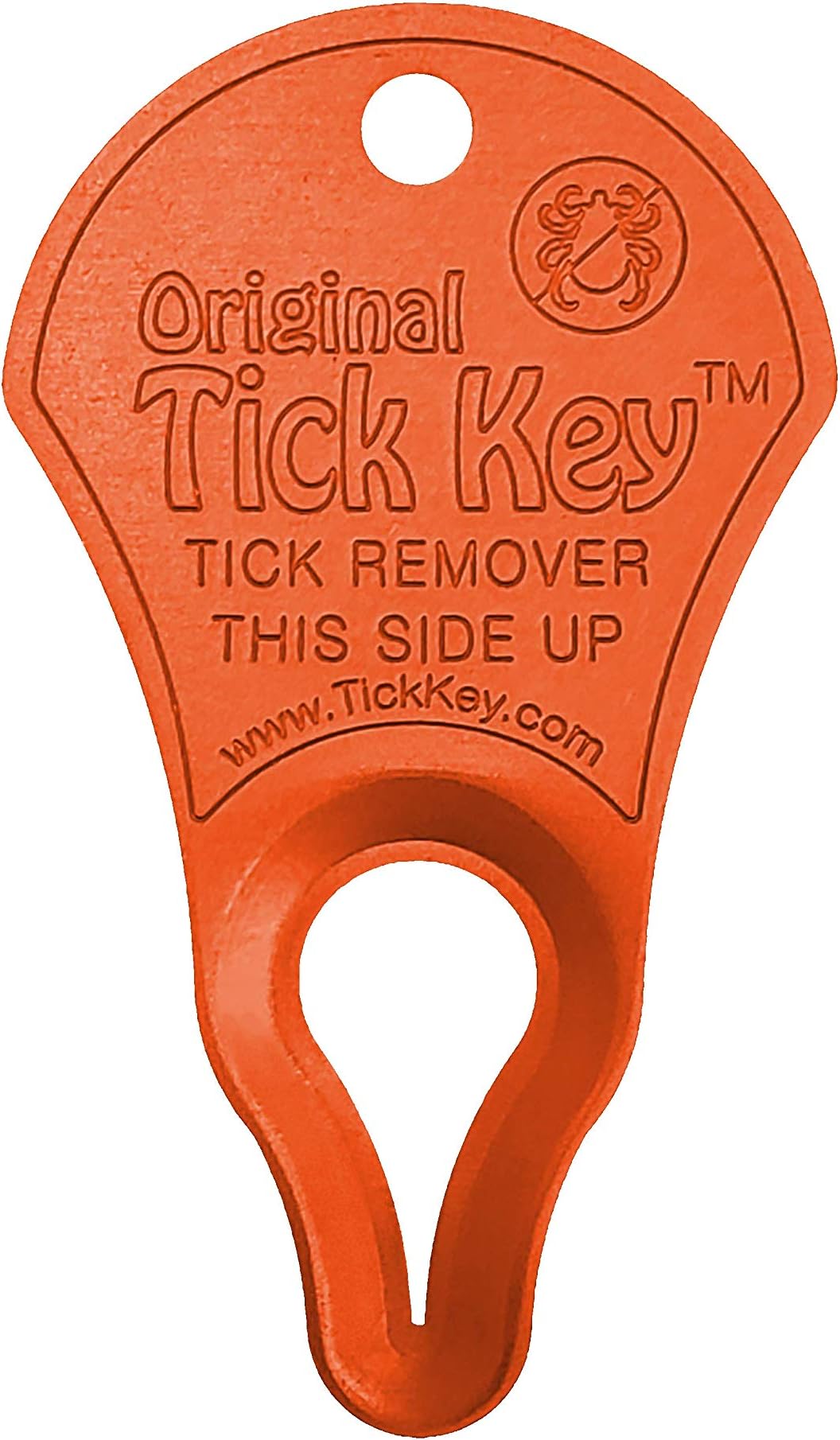 The Original Tick Key - Tick Detaching Device - Portable, Safe and Highly Effective Tick Detaching Tool (Orange)