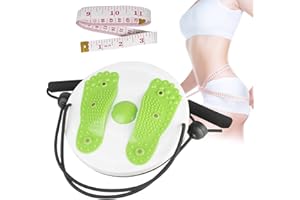 PERFECT LASER Ab Twist Waist Disc Board,1 PCS Upgraded Adjustable Waist Trainer Twisting Disc with Handles and 1 PCS Leather Tape Measure Multi-function Home Fitness Foot Massage