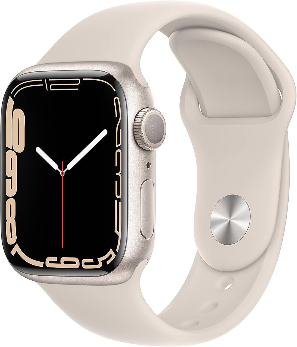 Apple Watch Series 7 GPS 41mm Starlight Aluminum Case with Starlight Sport Band