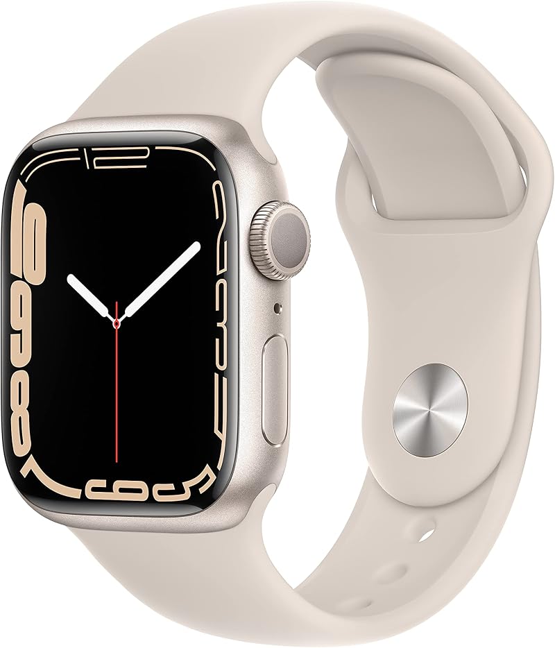 Apple Watch Series 7 GPS 41mm Starlight Aluminum Case with Starlight Sport Band