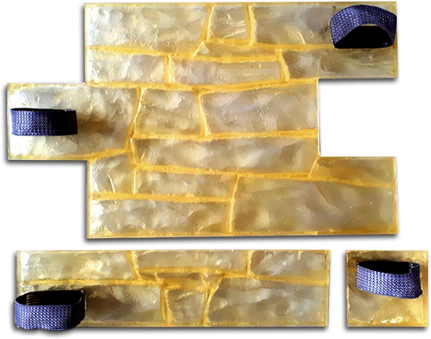 Hardscaping Materials - Generic Set of Polyurethane Mat Stamps GRANITE CHIPPED | Texturing Pattern Stone Decorative Concrete Cement Imprint Texture Stamping, 500 х 300 х 10mm | 19,69Inx11,81Inx 0,39In