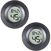 2 Pack Mini Hygrometer Thermometer Digital Humidity Meters, Small Indoor Outdoor Temperature Humidity Meter Monitor Fahrenhei
