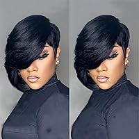 Amazon.com : PurpleSexy 10A Side Part Pixie Cut Wigs for