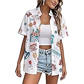 Magical Kingdom Shirt for Women Graphic Castle Shirts Funny Birthday Trip Tee Family Holiday Vacation Button Up Tops