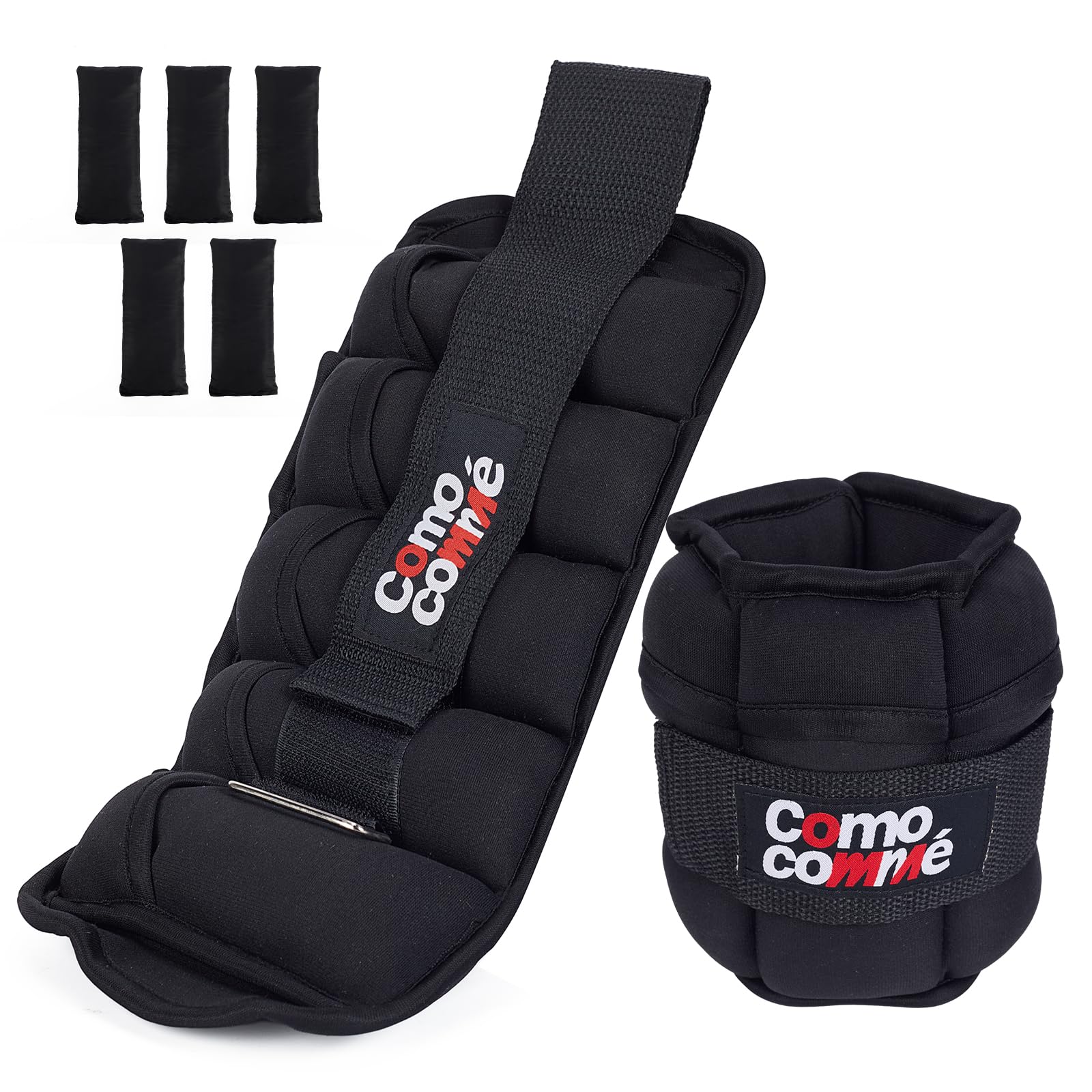 Photo 1 of Adjustable Ankle Weights, 2lb 1 Pair Strength Training Wrist Leg Arm Weights for Women, Kids and Men, Weighted Ankle Weight Set with Removable Sandbags for for Gym, Fitness Workout, Running, Lifting