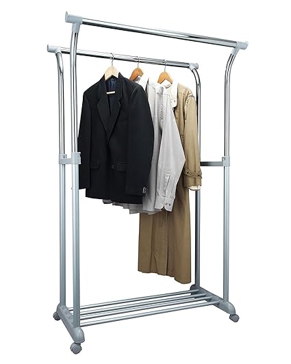Heavy Duty Clothes Rail Wardrobe Stand Metal Frame Amazon Co
