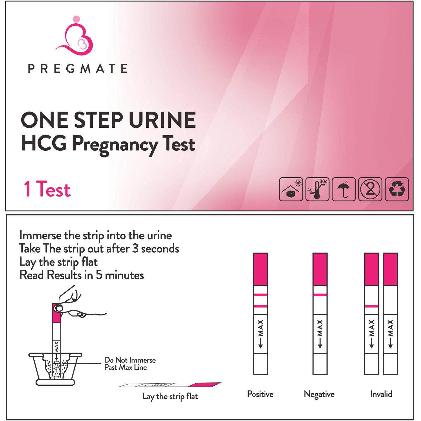 PREGMATE 10 Pregnancy HCG Test Strips One Step Urine Test Strip Combo PREGMATE 10 Pregnancy HCG Test Strips One Step Urine Test Strip Combo