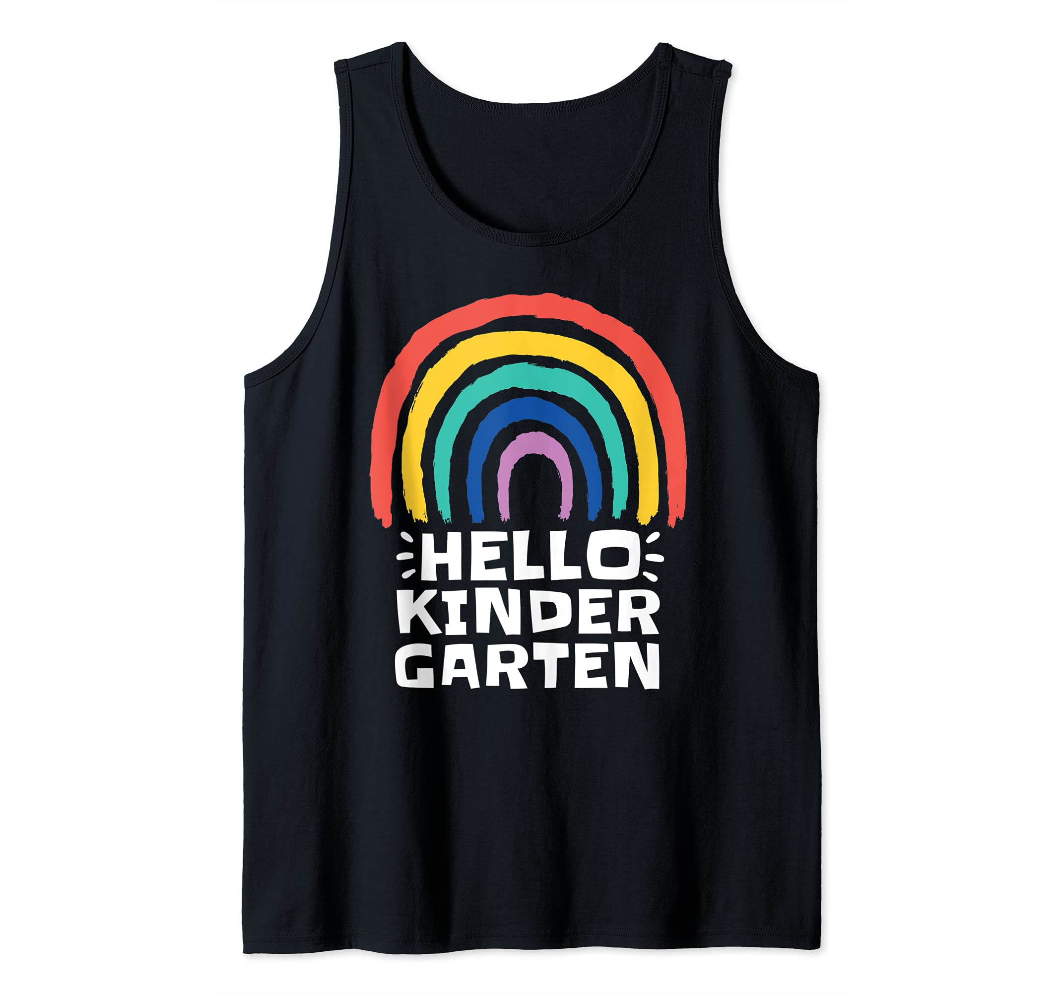 HELLO KINDERGARTEN Goodbye Preschool Teacher Student Kids Tank Top