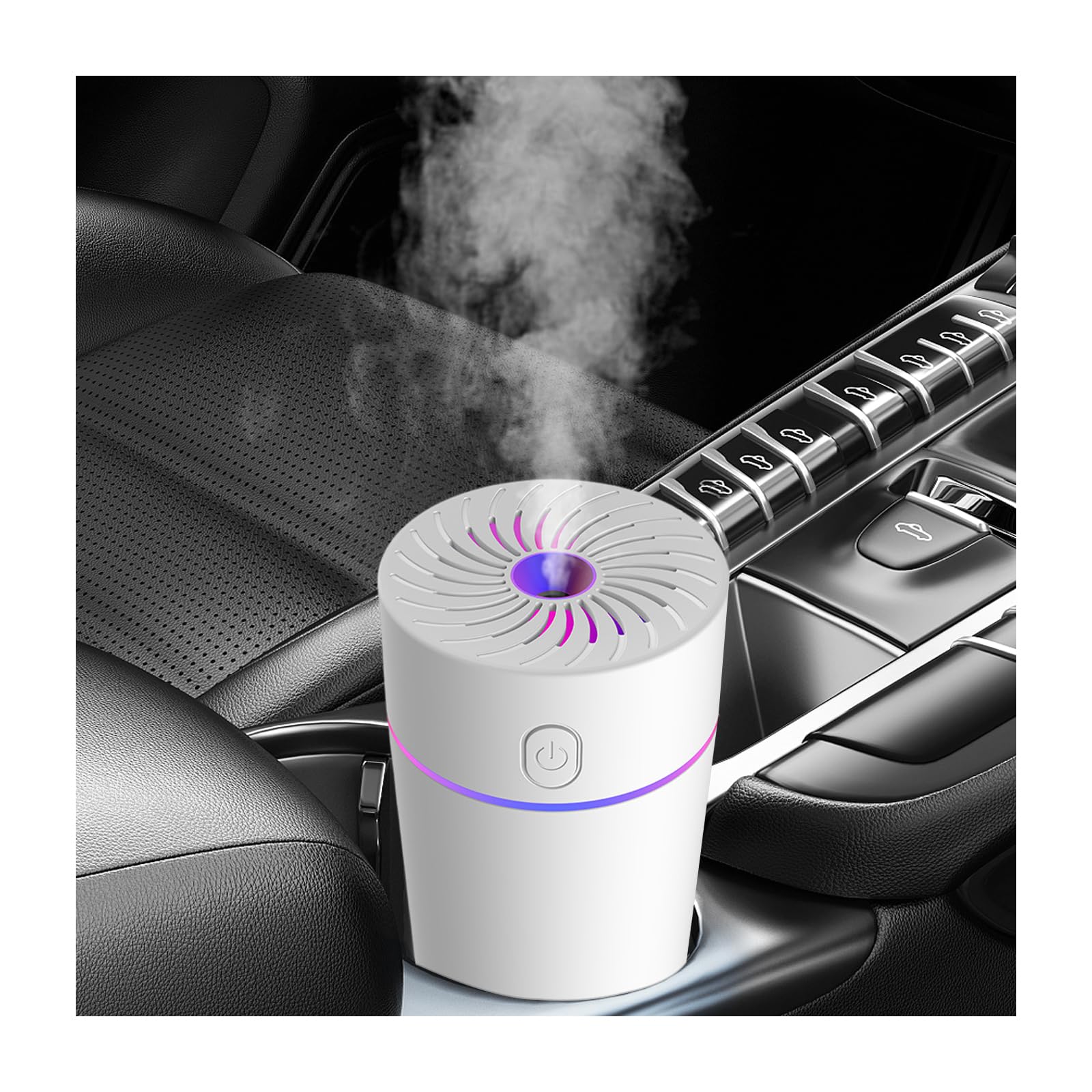Photo 1 of DXNQ Car Fragrance Diffuser, USB-Powered Car Air Freshener Mist Humidifier Essential Oil Diffuser, Portable Car Air Freshener Aromatherapy Diffuser for Vehicle, Car Accessories (White)