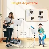 K Kasonic Foldable Music Stand 2-in-1 Collapsible Sheet Music Folder White view 5