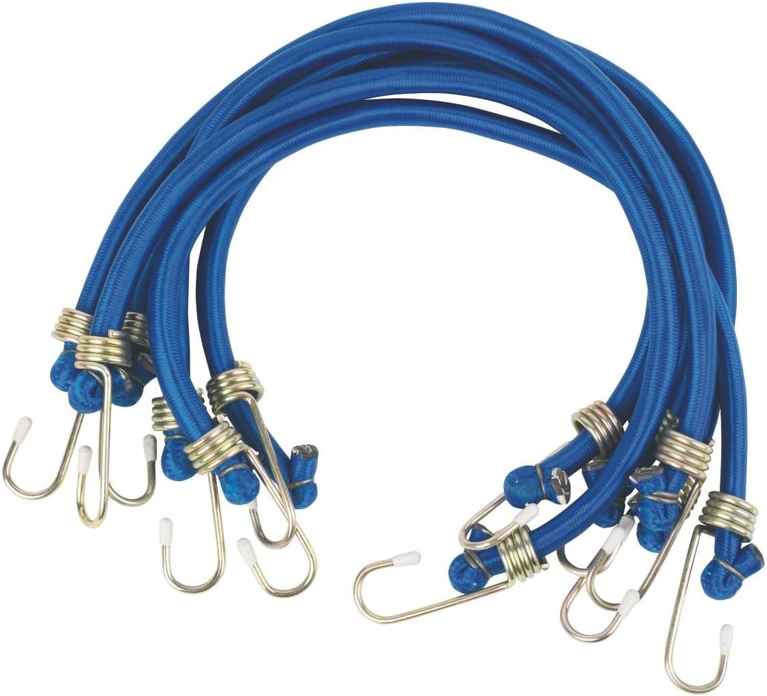 Bungee Cords with Zinc Hooks Blue 600 x 12mm Pack of 6 Amazon.co.uk
