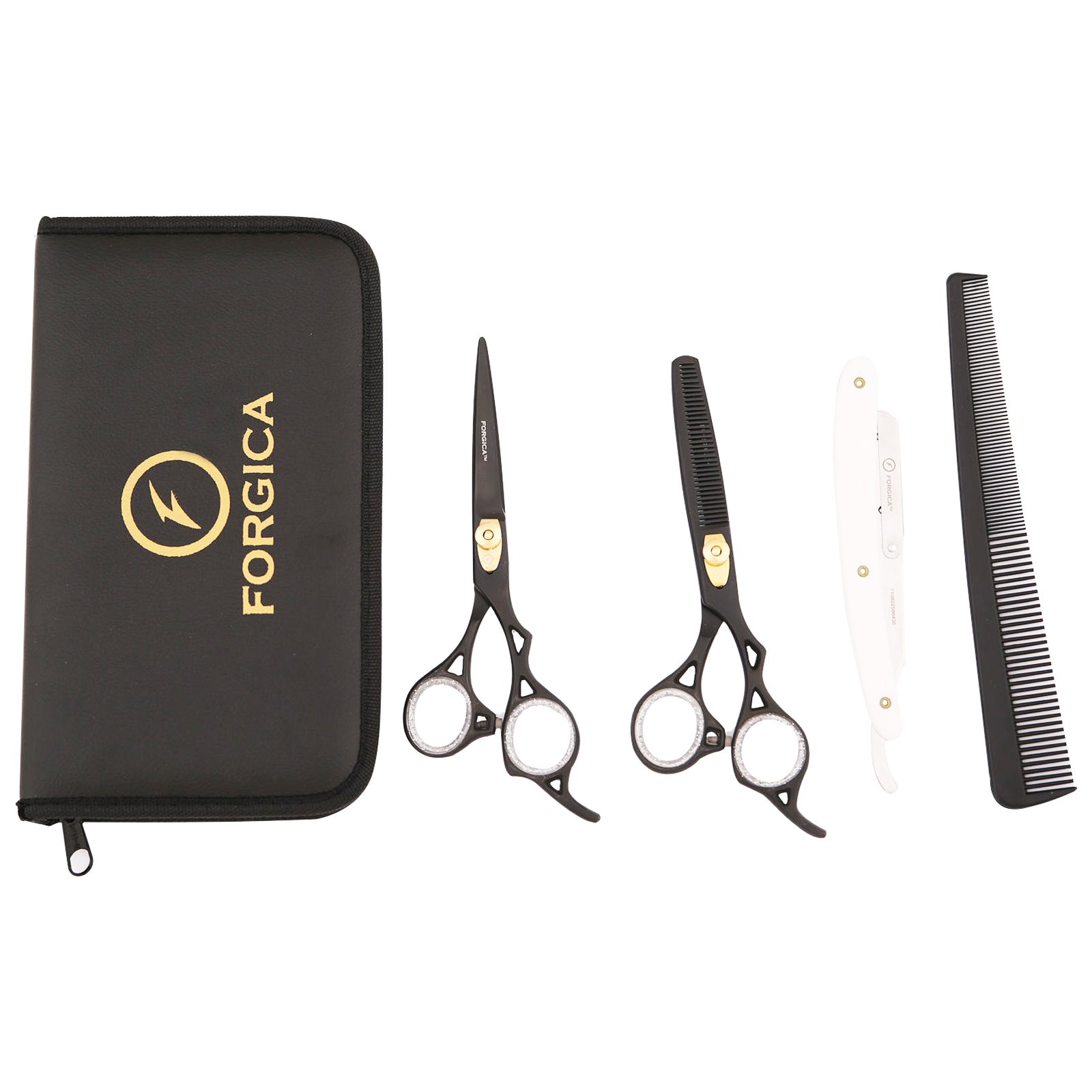 Black Hair Cutting Scissors/Thinning Shears/Titanium black Professional