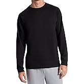 Gaiam Mens Flow State Long Sleeve Crewneck Top, Standard Fit, Stretch Midweight Material