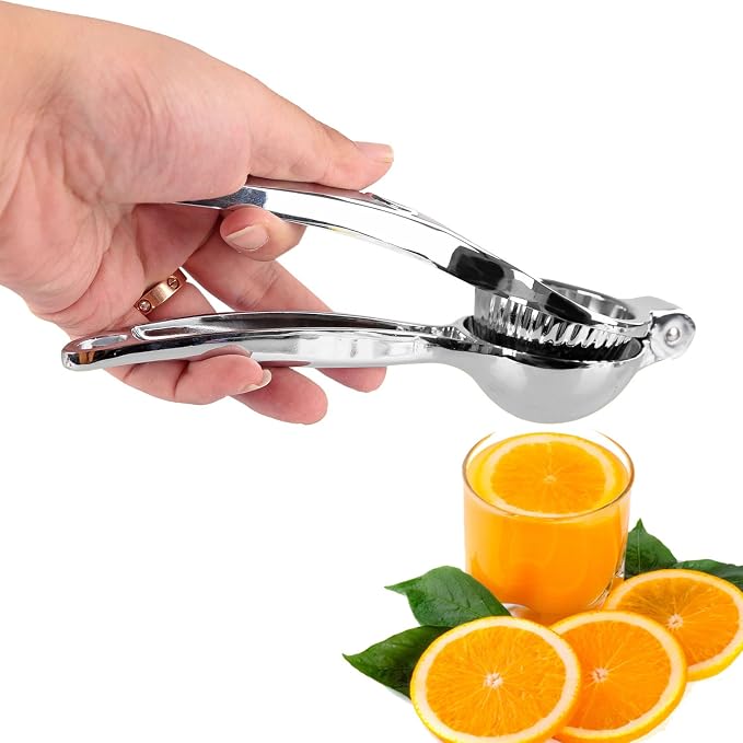 Presse-agrumes Manuel Sans BPA - Pour Citrons, Oranges, Grenades… - 400 Ml - Couvercle Anti-éclaboussures - 3 Couleurs
