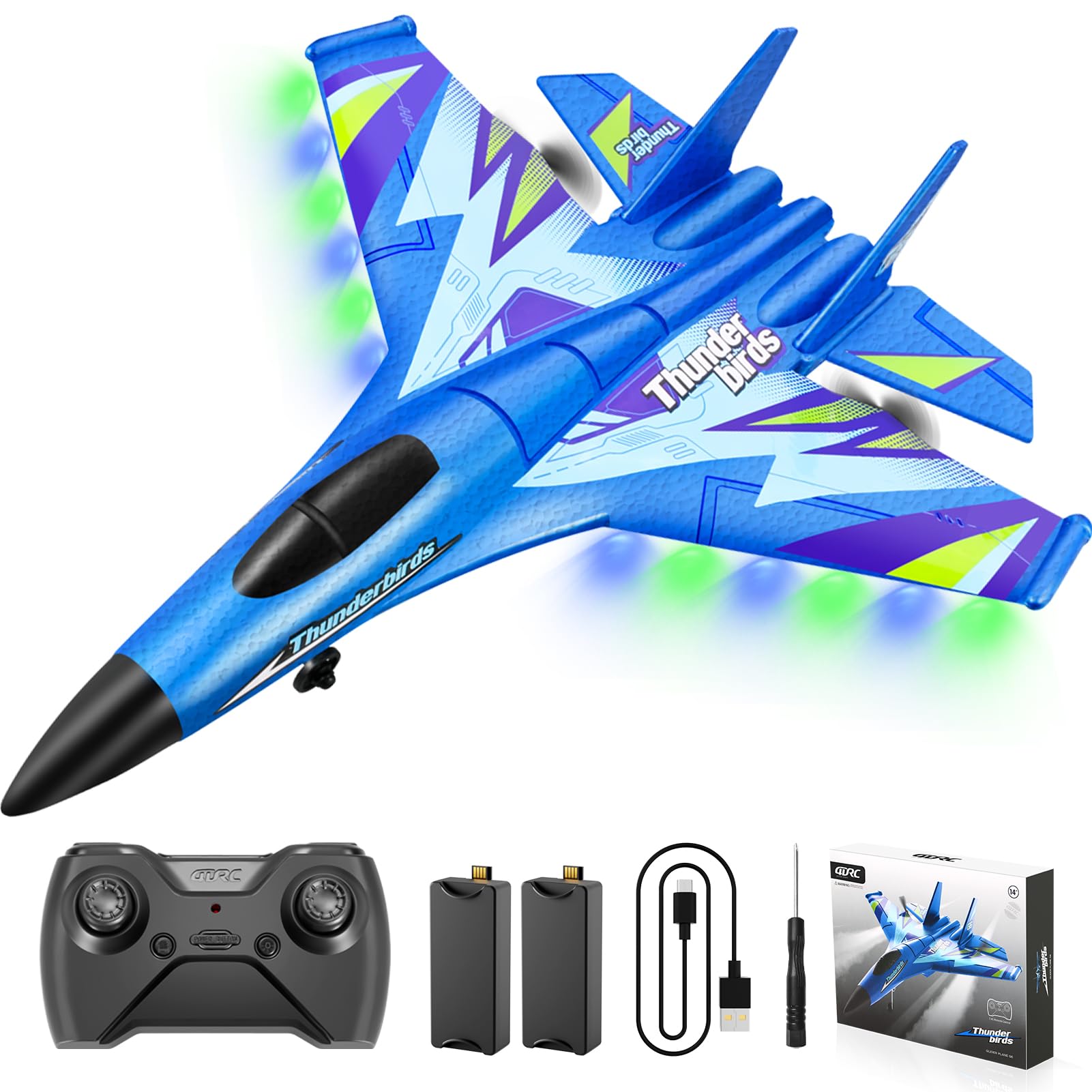 Photo 1 of 4DRC Foam RC Plane for Kids Adults, Remote Control Airplane RC Jet Helicopter Drone Plane for Kids Adults Beginner, Easy to Fly RC Fighter, Remote Control Aircraft with Automatic Balance Gyro