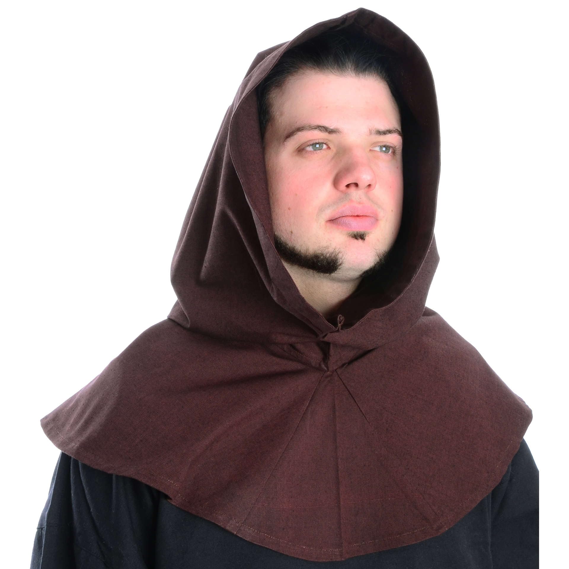 HEMAD Hood - Medieval-LARP Cotton Head Wear - Brown