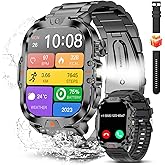 BRUBOSES Smart Watch for Men Military Answer/Make Call 2.01″ Display 170+ Sports Modes Fitness Smart Watch IP68 Waterproof 30
