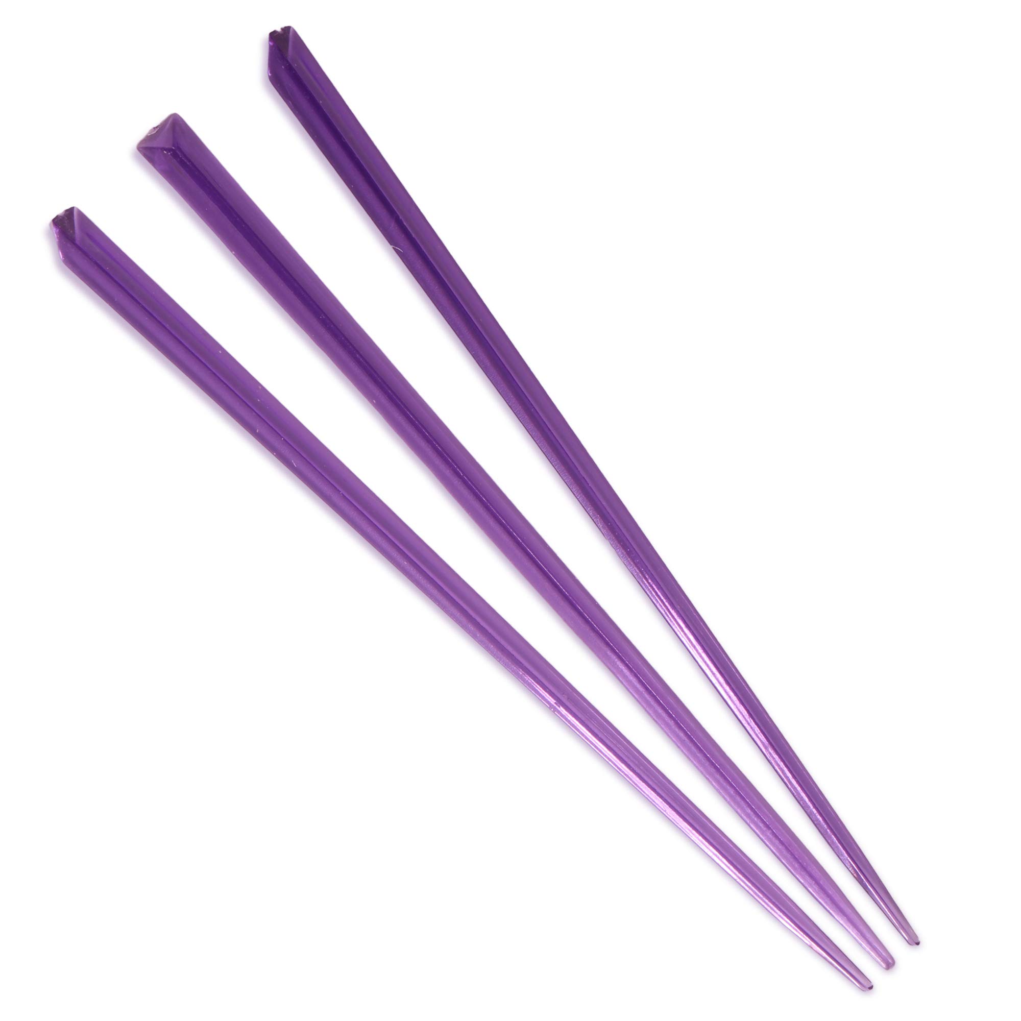 BambooMN - Triangular Prism Plastic Food Cocktail Pick 3.5" (9cm) - 1,000pcs - Purple