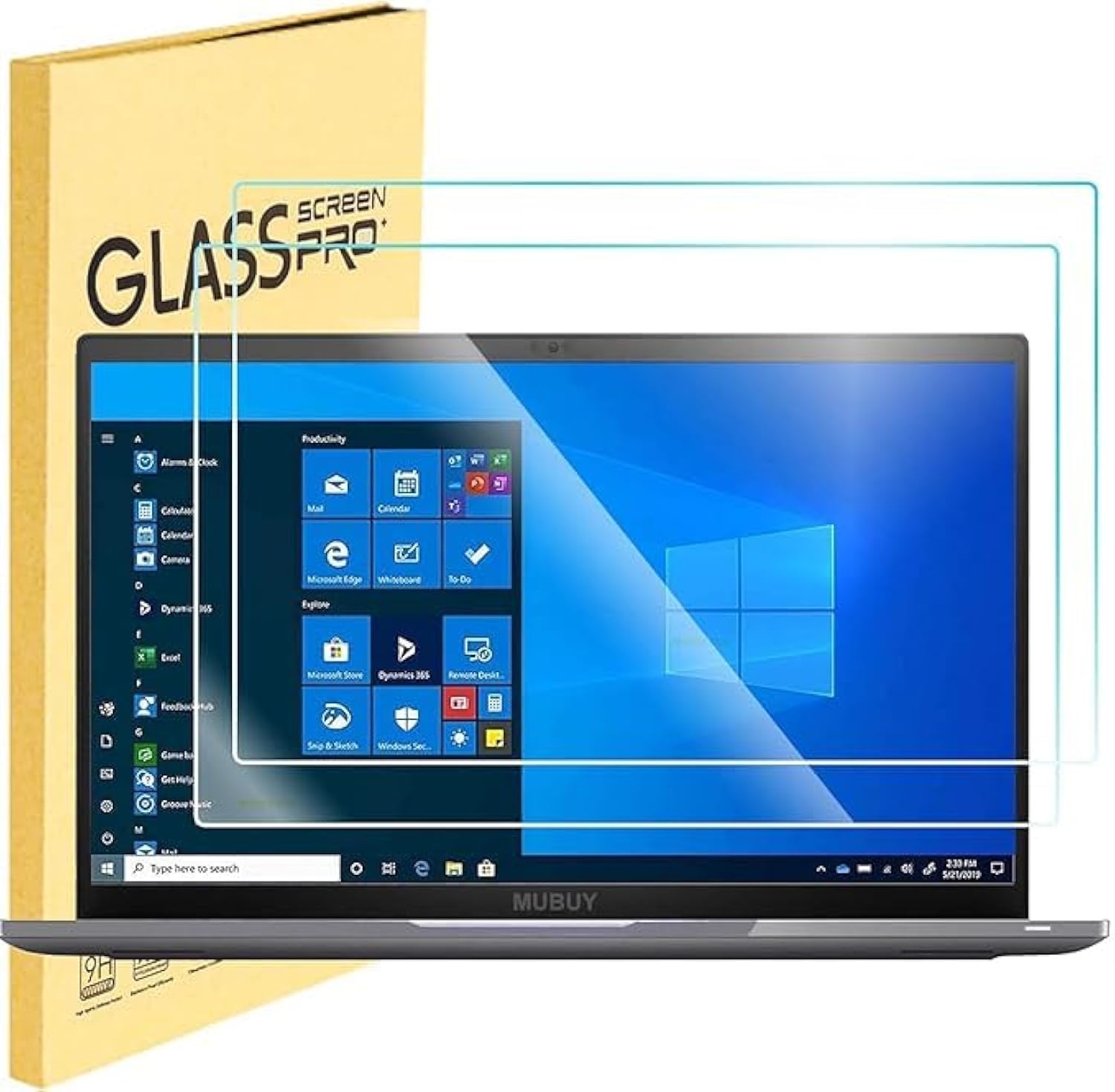 Photo 1 of 2 Pack 17.3" Laptop Screen Protector Tempered Glass Designed for Universal 17.3 inch with 16:9 Aspect Ratio Laptop Screen Protector, (383mm x 215mm) , High Definition Clear,9H Hardness, Bubble Free