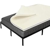 Treaton, 1-Inch High Density Medium Firm Foam Mattress Topper, CertiPUR-US Certified for Superior Comfort and Support, Twin, White