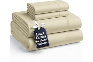 Queen Bed Sheets Set - Oxygen Washed Ultra-Soft Microfiber Queen Sheets - Double Brushed - Deep Pockets - Bedding Sheets & Pi