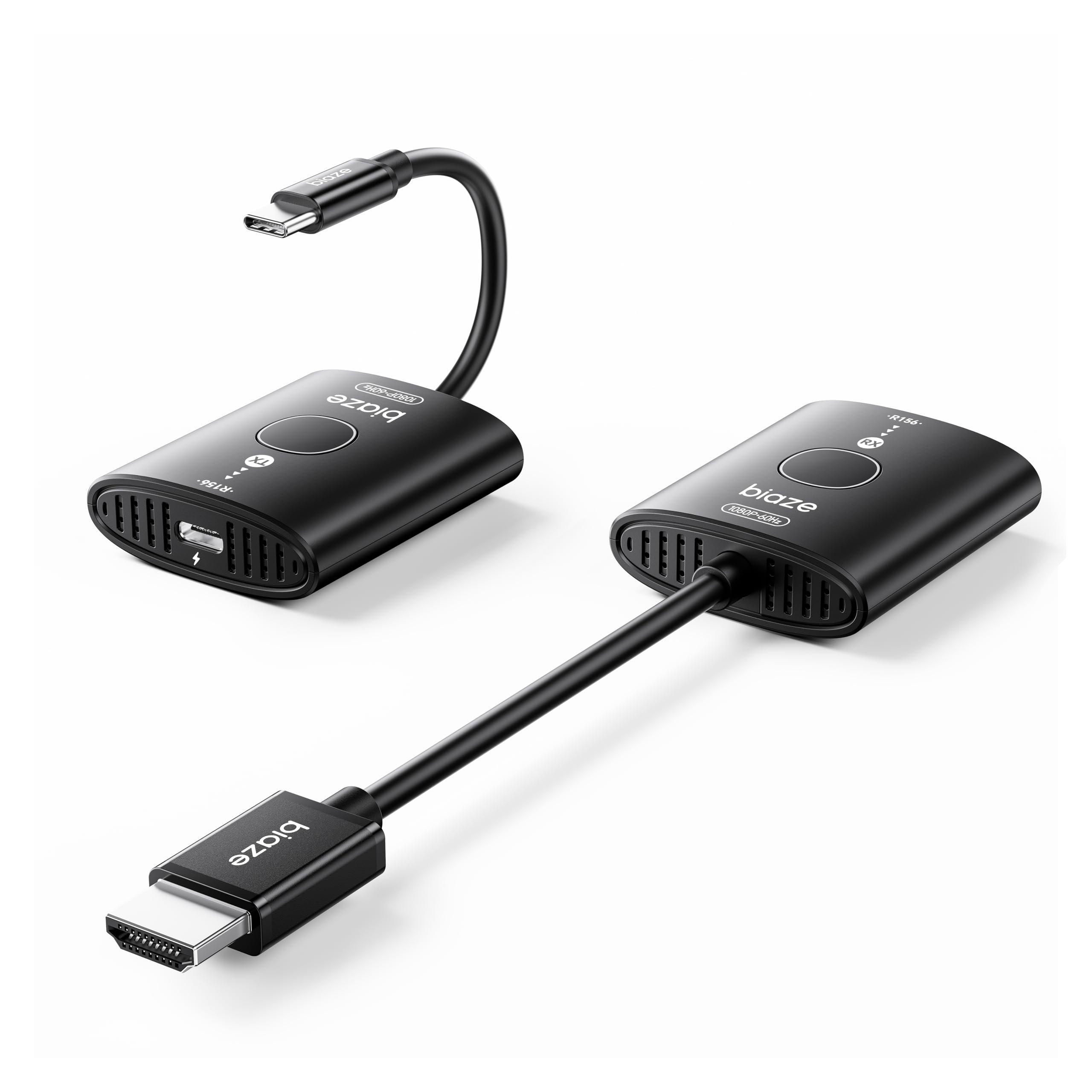 Photo 1 of Biaze Wireless HDMI Transmitter and Receiver,No WiFi Connection Required.TX is USB C.No Driver Installation Required,2.4/5.8GH for 1080P Wirelessly Video from Laptop,Camera,PC to Monitor/TV/Phone