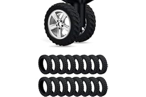giteo bedding 16PCS Luggage Wheel Covers, Silicone Luggage Wheels Protector for 2-2.5 Inches, Anti-Wear and Anti-Noise Univer