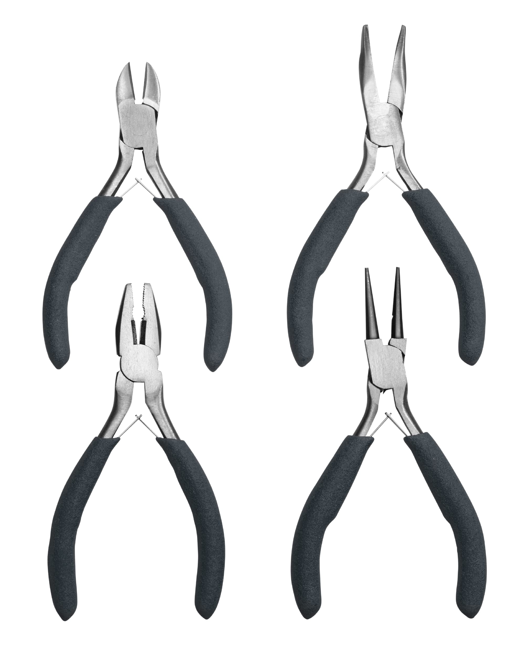 kwb Electronics Pliers Set 4-Part 369890 (self-opening, handy, basic equipment)