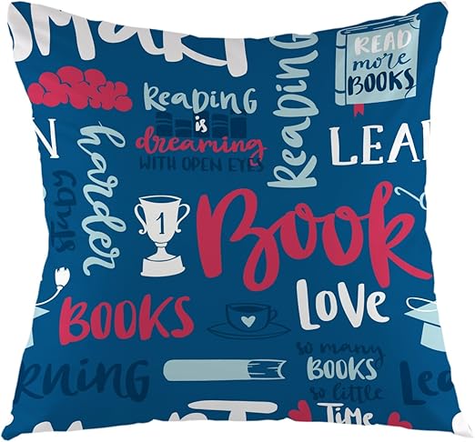 Amazon Com Ofloral Book Throw Pillow Cover Love Reading