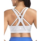RUNNING GIRL Sports Bras for Women,Seamless Strappy Sports Bra High Support Crisscross Back with Removable Pads