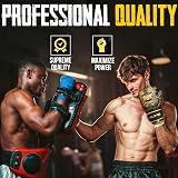 Islero Fitness Boxing Gloves 10 OZ Matte Black with Hand Wraps Men Women view 2