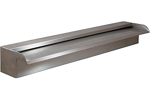 MAJESTIC WATER SPOUTS Nakano 24" Waterfall Spillway for Fountains, Pools, Ponds - 316 Stainless (Recommended)