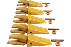 BDI Wear Parts Assembly Adapter 119-3204 Weld On Shank /1U3202 Excavator Bucket Teeth/Pins 8E6208 Retainers 8E6209, Bucket Tooth J200 Series - 5Pk