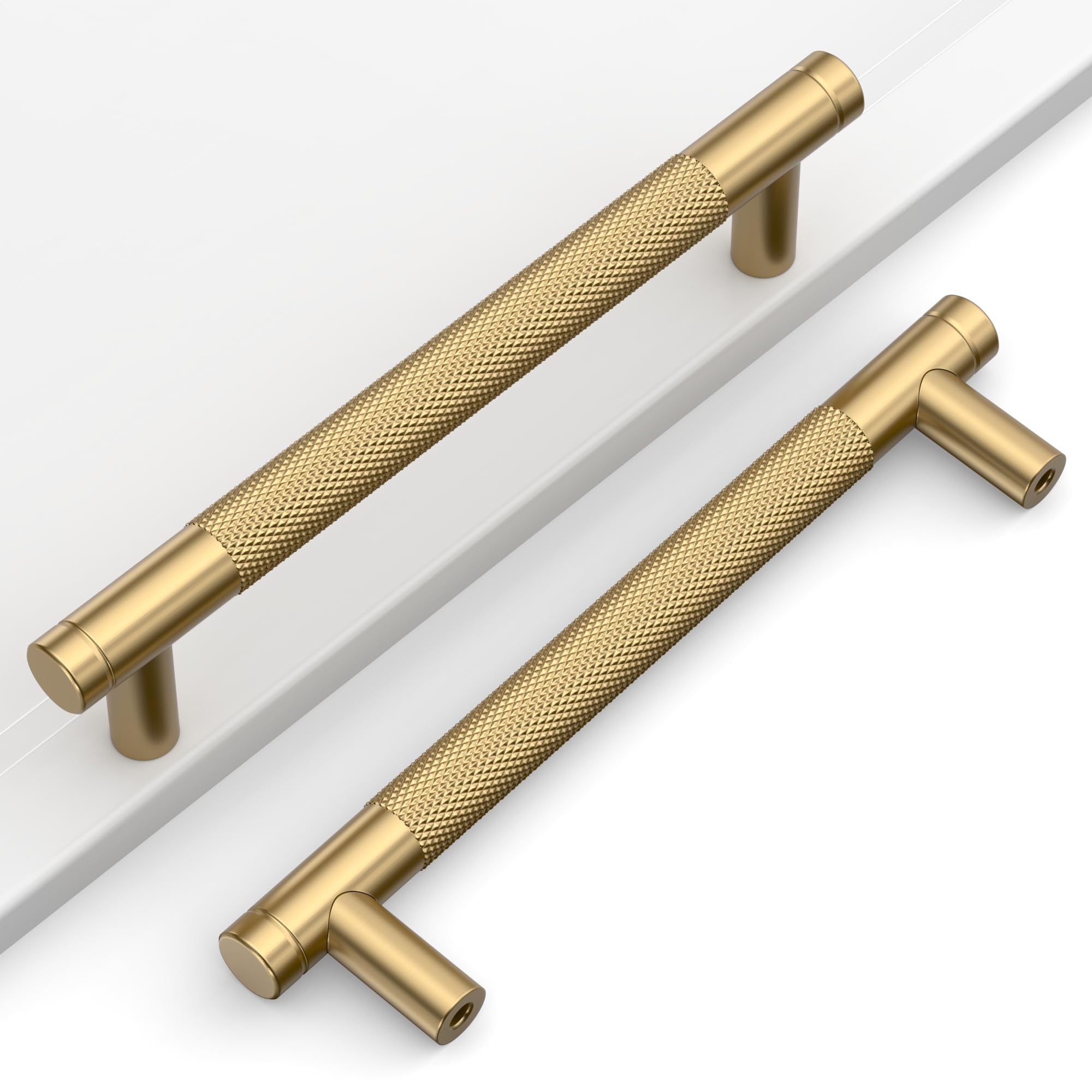 Photo 1 of Coinkoly 10 Pack 5"(128mm) Champagne Bronze Cabinet Pulls Kitchen Cabinet Handles Champagne Gold Drawer Pulls Cupboard Hardware for Cabinets CK0026