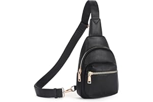 CLUCI Small Sling Bag for Women, Leather Crossbody Fanny Packs Trendy, Women's Chest Bag