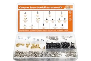 KBRPARTS 430PCS M.2 SSD Motherboard Standoffs Computer Screws, M.2 SSD Mounting Screws for ASUS Gigabyte MSI Motherboards, Computer Screws for Hard Drive PC Fan Power Supply Graphics PC Case, for DIY & Repair