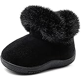 MK MATT KEELY Toddler Snow Boots for Infant Boys Girls Winter Warm Lining Boots Baby Soft Sole Anti-Slip Walking Shoes Cold Weather Outdoor Faux Fur Booties