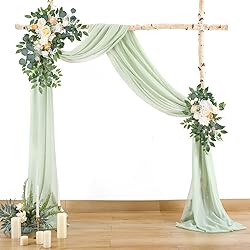 PARTISKY Wedding Arch Draping Fabric,1 Panel 18FT