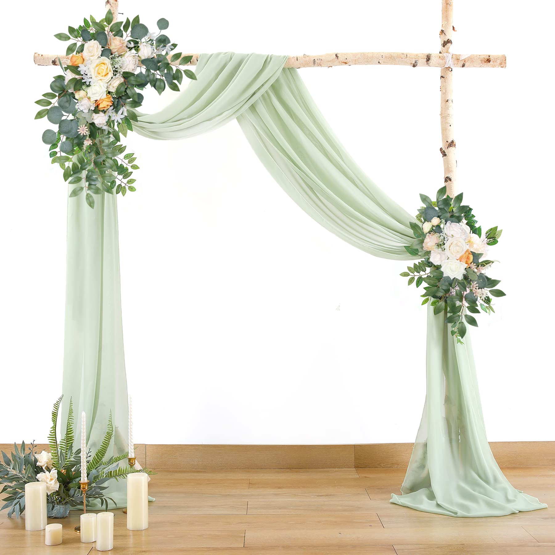 PARTISKY Wedding Arch Draping Fabric,1 Panel 18FT