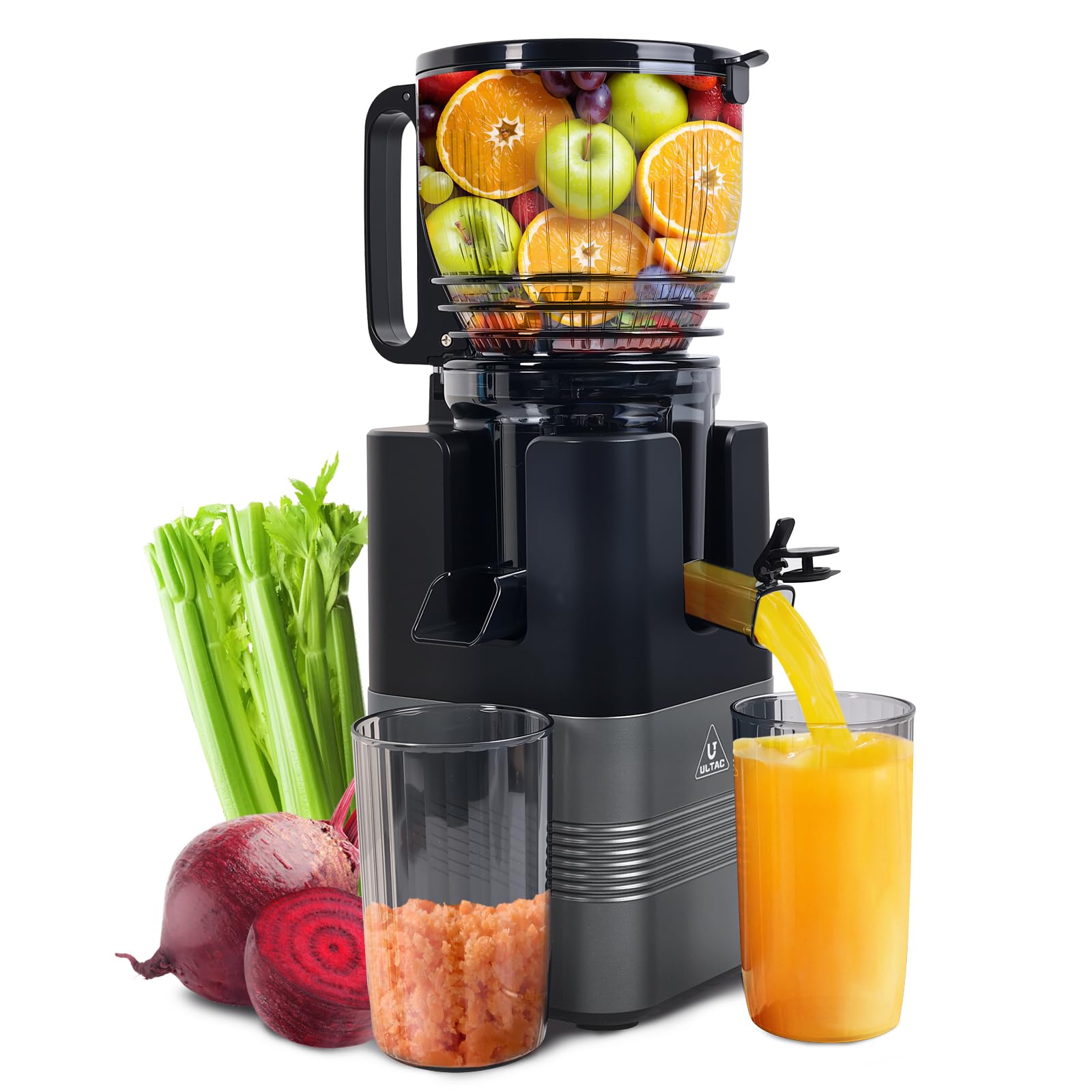 Photo 1 of Cold Press Juicer Machines,5.8" Extra Wide Feed Chute juicer machines,350W Slow Cold Press Juicer Machines,Slow Masticating Juicer with High Juice Yield for Whole Vegetables & Fruits, Easy to Clean