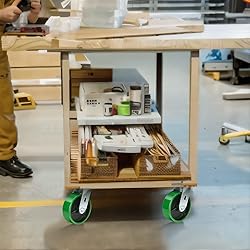HANDSAMMU 6 Inch Caster Wheels, Heavy Duty Casters