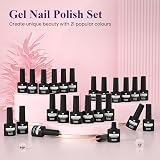 VANREESA 24 PCS Gel Nail Polish Set with Base Top Coat 21 Colors view 7