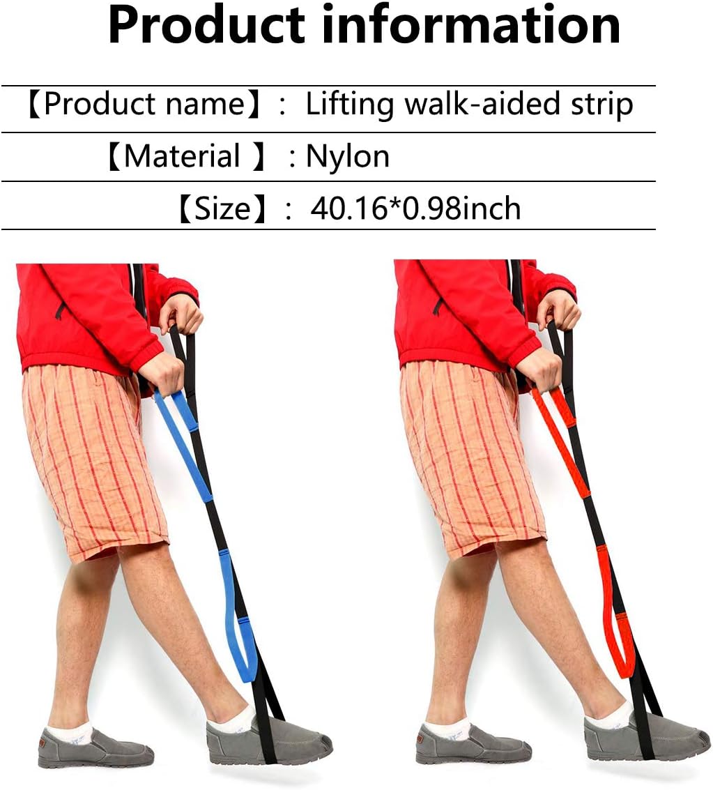 Kangwell 40 Inch Long Leg Lifter 1PCS |Durable & Foot Loop Hand Grip for Elderly, Ideal Mobility Tool for Wheelchair, Hip & Knee Replacement Surgery (RED): Health & Personal Care